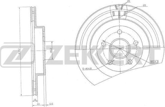 Zekkert BS-5508 - Brake Disc autospares.lv