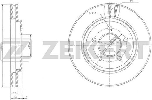 Zekkert BS-5503 - Brake Disc autospares.lv