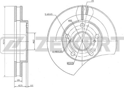 Zekkert BS-5512 - Brake Disc autospares.lv