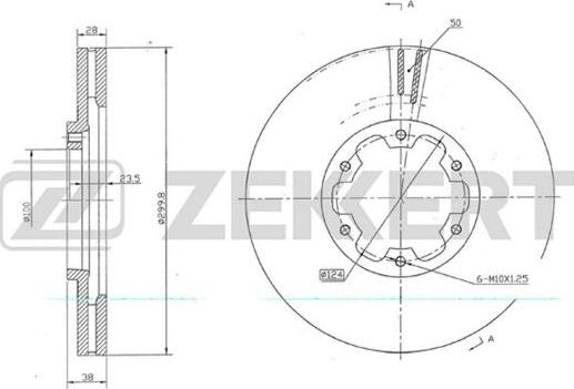 Zekkert BS-5696 - Brake Disc autospares.lv