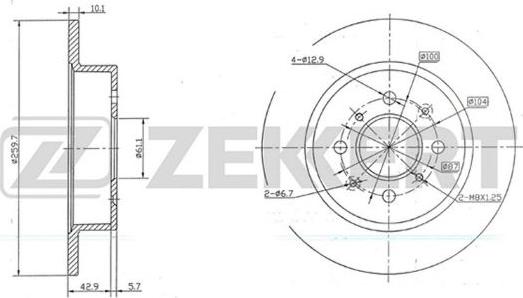 Zekkert BS-5690 - Brake Disc autospares.lv