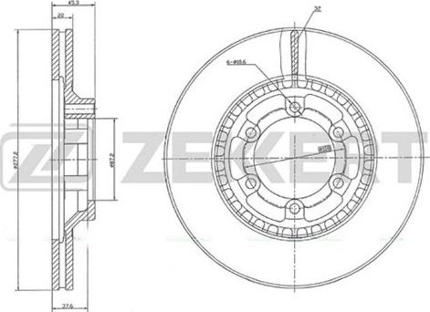 Zekkert BS-5693 - Brake Disc autospares.lv