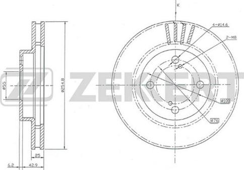 Zekkert BS-5692 - Brake Disc autospares.lv