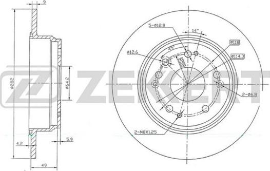 Zekkert BS-5644 - Brake Disc autospares.lv