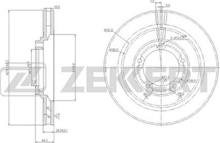 Zekkert BS-5645 - Brake Disc autospares.lv