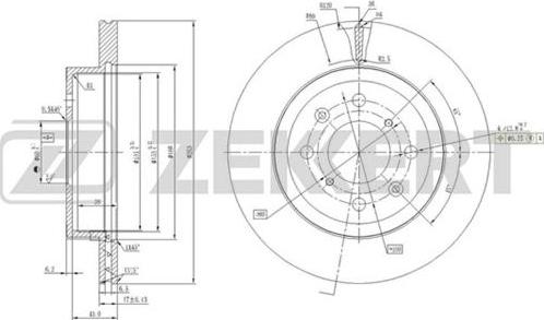 Zekkert BS-5655 - Brake Disc autospares.lv