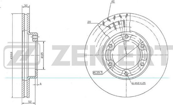 Zekkert BS-5658 - Brake Disc autospares.lv