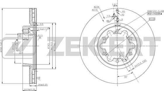 Zekkert BS-5653 - Brake Disc autospares.lv