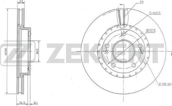 Zekkert BS-5657 - Brake Disc autospares.lv