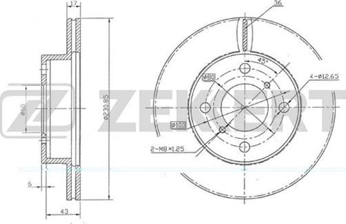 Zekkert BS-5660 - Brake Disc autospares.lv