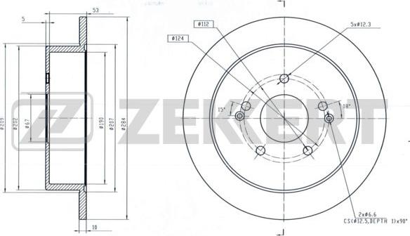 Zekkert BS-5668 - Brake Disc autospares.lv