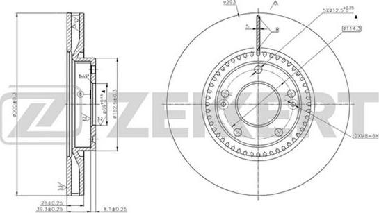 Zekkert BS-5667 - Brake Disc autospares.lv