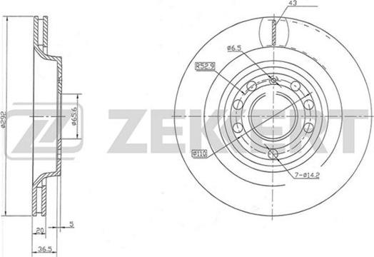 Zekkert BS-5604 - Brake Disc autospares.lv