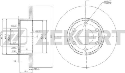 Zekkert BS-5619 - Brake Disc autospares.lv