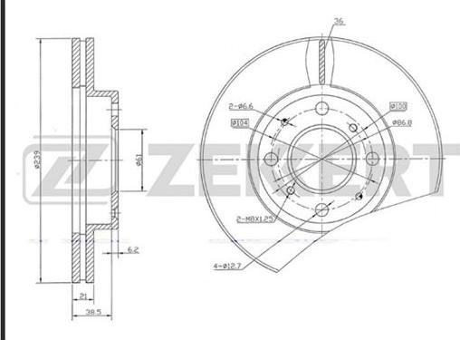 Zekkert BS-5686 - Brake Disc autospares.lv