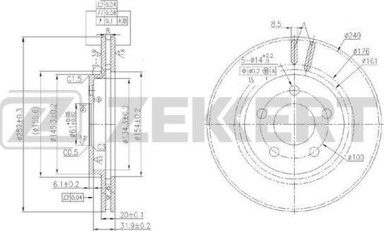 Zekkert BS-5681 - Brake Disc autospares.lv