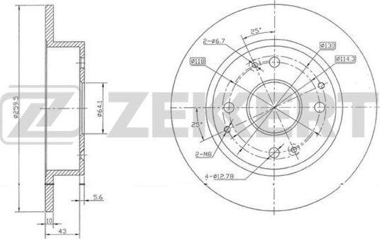 Zekkert BS-5682 - Brake Disc autospares.lv