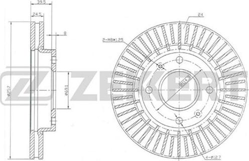 Zekkert BS-5687 - Brake Disc autospares.lv