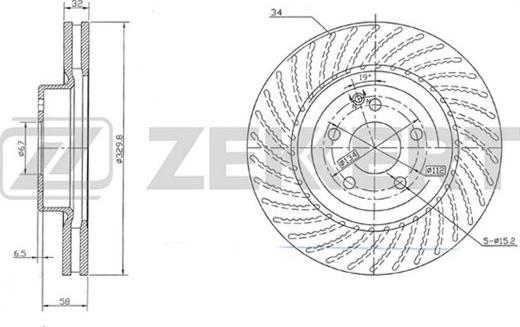 Zekkert BS-5635 - Brake Disc autospares.lv