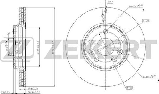 Zekkert BS-5631 - Brake Disc autospares.lv