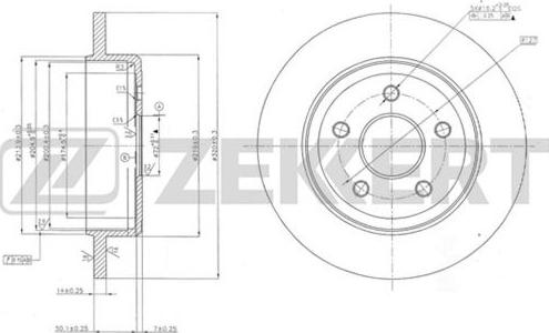 Zekkert BS-5624 - Brake Disc autospares.lv