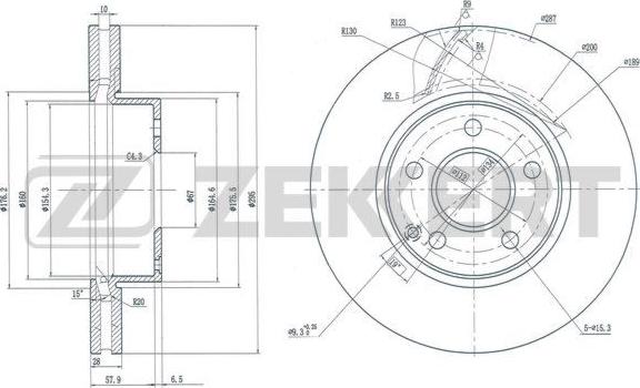 Zekkert BS-5625 - Brake Disc autospares.lv