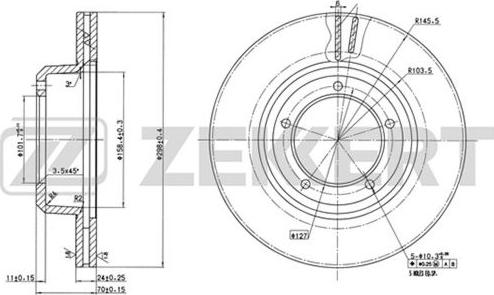 Zekkert BS-5626 - Brake Disc autospares.lv