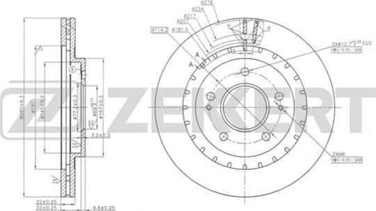 Zekkert BS-5674 - Brake Disc autospares.lv