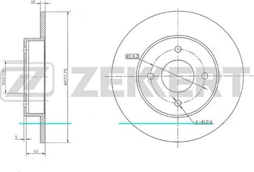 Zekkert BS-5675 - Brake Disc autospares.lv