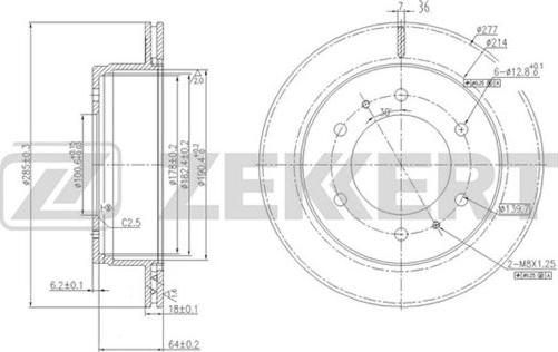 Zekkert BS-5673 - Brake Disc autospares.lv