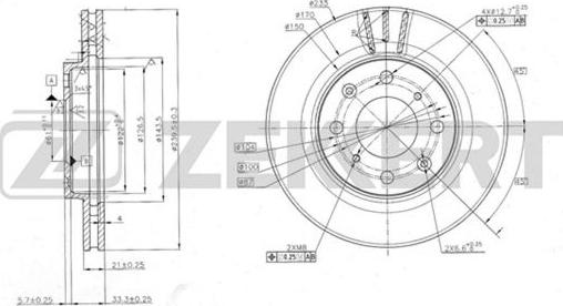 Zekkert BS-5677 - Brake Disc autospares.lv