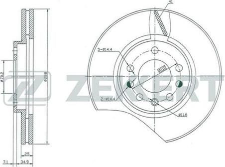 Zekkert BS-5099 - Brake Disc autospares.lv