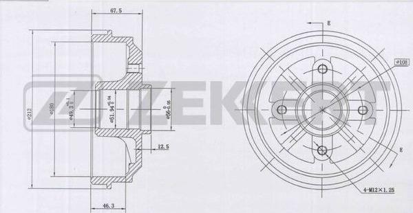 Zekkert BS-5091 - Brake Drum autospares.lv