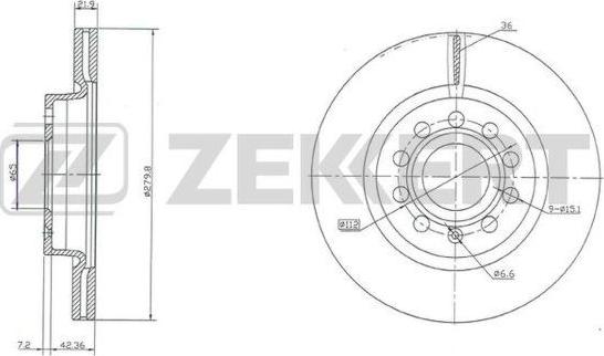 Zekkert BS-5041 - Brake Disc autospares.lv