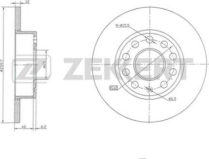 Zekkert BS-5042 - Brake Disc autospares.lv