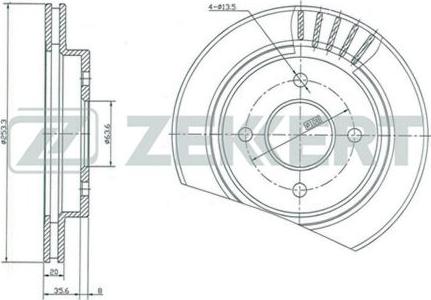 Zekkert BS-5058 - Brake Disc autospares.lv