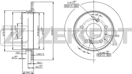 Zekkert BS-5060 - Brake Disc autospares.lv