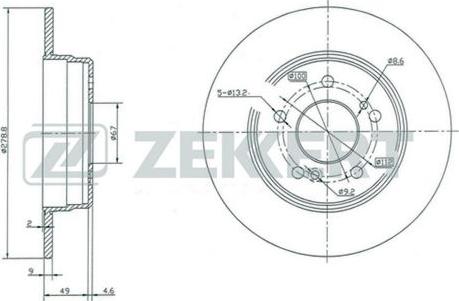 Zekkert BS-5062 - Brake Disc autospares.lv