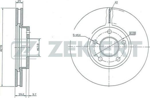 Zekkert BS-5005 - Brake Disc autospares.lv