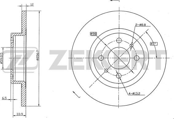 Zekkert BS-5010 - Brake Disc autospares.lv