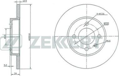 Zekkert BS-5089 - Brake Disc autospares.lv