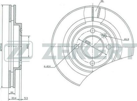 Zekkert BS-5088 - Brake Disc autospares.lv