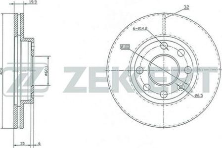 Zekkert BS-5034 - Brake Disc autospares.lv