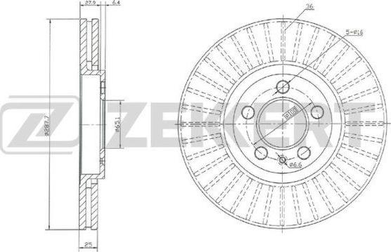 Zekkert BS-5030 - Brake Disc autospares.lv