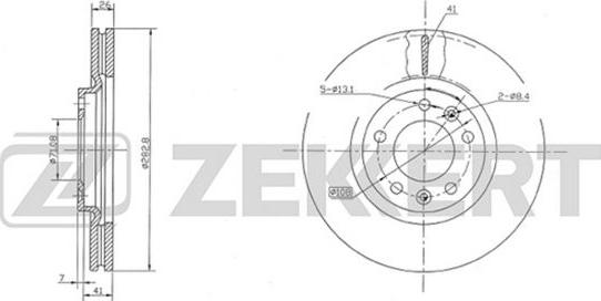 Zekkert BS-5038 - Brake Disc autospares.lv