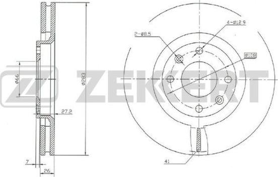 Zekkert BS-5024 - Brake Disc autospares.lv