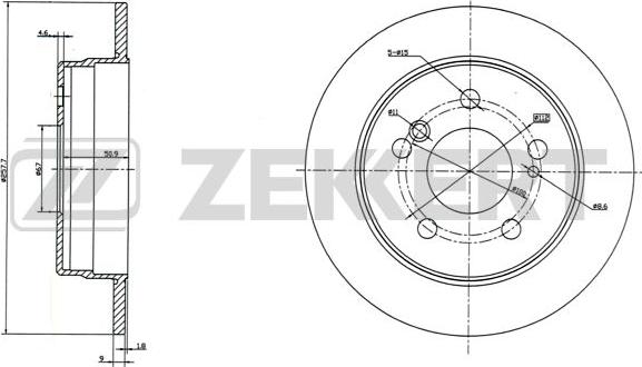 Zekkert BS-5020 - Brake Disc autospares.lv