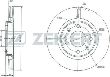 Zekkert BS-5028 - Brake Disc autospares.lv