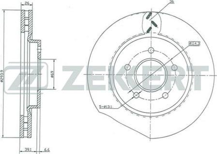 Zekkert BS-5023 - Brake Disc autospares.lv