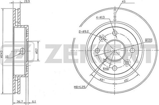 Zekkert BS-5190 - Brake Disc autospares.lv